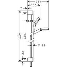 Ensemble de douche Crometta Vario Unica Croma 0,65 m réf. 26532400