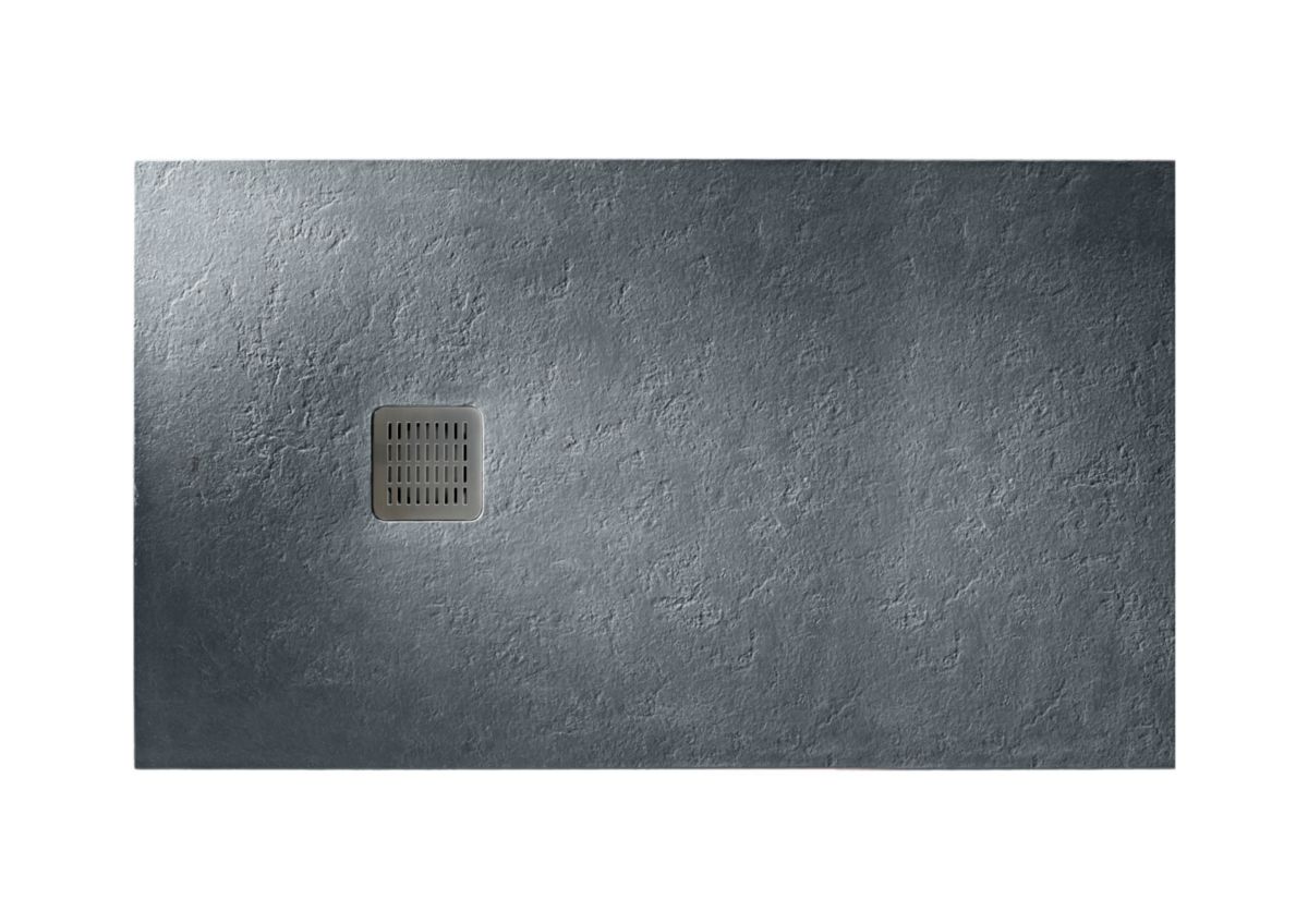 Receveur de douche Terran gris ardoise en Stonex extra-plat anti-dérapant 1400 x 700 x 31 mm Réf. AP1015782BC01200