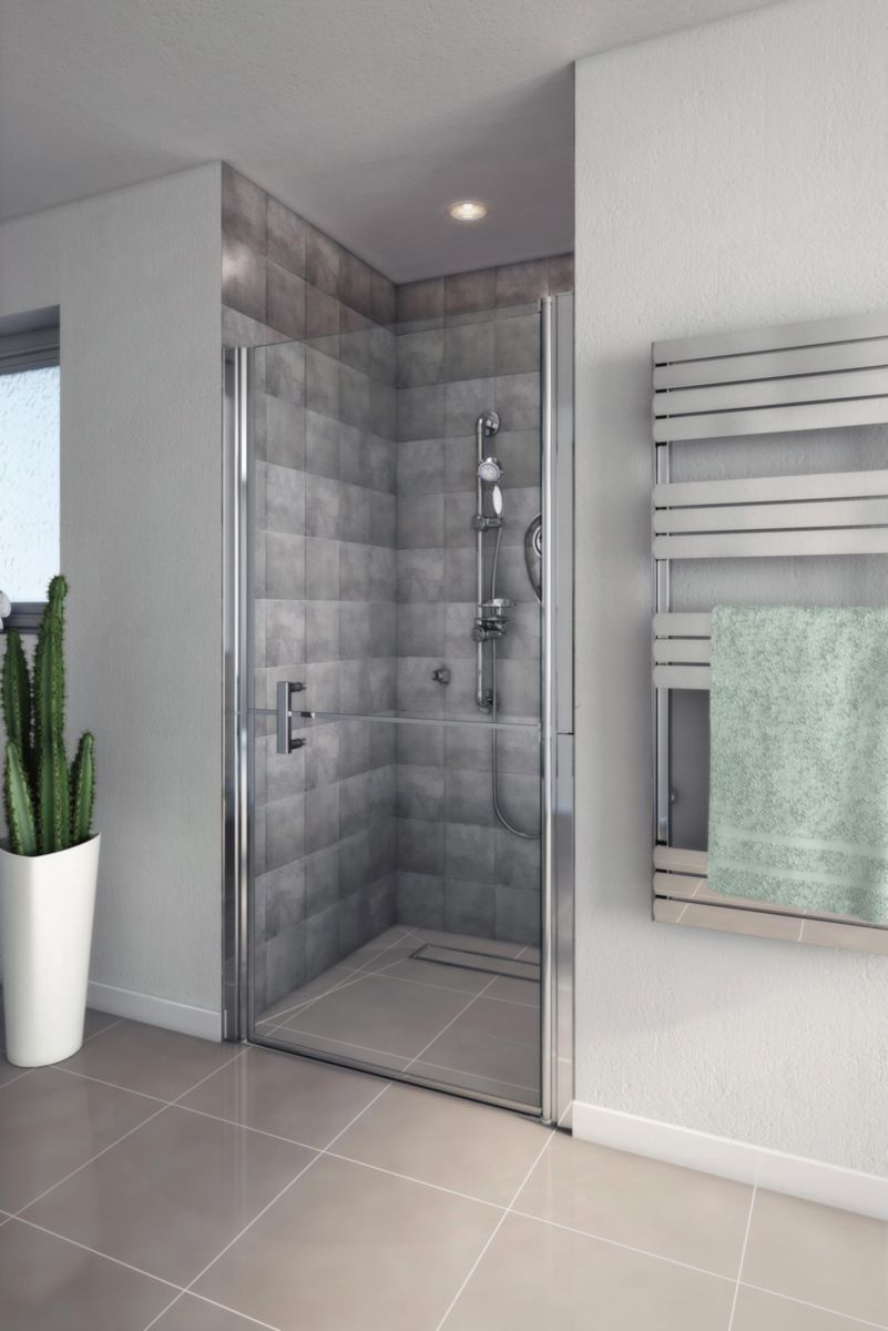 Paroi de douche Larenco porte Duo en niche 800mm H1900mm Réf. 26784