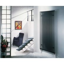 Radiateur eau chaude Acova Kéva  vertical simple, puissance 665W (dT50), hauteur 1900 mm, largeur 299 mm, 9 éléments, raccordement excentré par le bas, Aller/Retour réversible, appareil réversible Haut/Bas, Blanc RAL 9016 Réf. HK-190-028