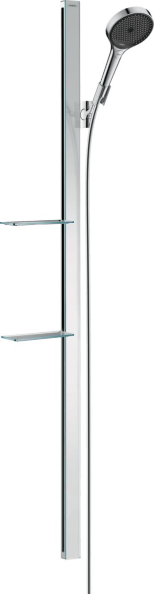 hansgrohe Rainfinity Ensemble de douche 130 3jet avec barre de douche 150 cm et porte-savon, Chrome