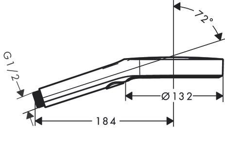 Douchette à main 130 Rainfinity 3 jets EcoSmart Chromé Réf. 26865000