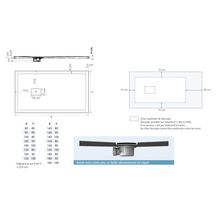 Receveur de douche  KINESURF découpable 1200X900mm grainé blanc Réf. RD1706BG