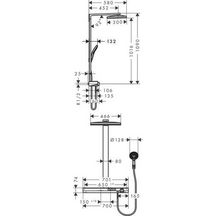 Showerpipe Rainmaker Select 460 2 jets Réf. 27109400