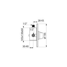 Mitigeur Tempomix temporisé pour douche sous rosace chromée sans vis apparente D 195 réf. 790927