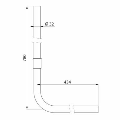 Tube chasse tc coudé D 32 / 55 pvc réf. 769400