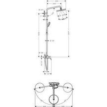 Showerpipe croma 220 + mitigeur talis réf. 27222000