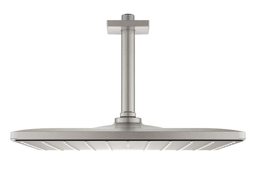 Ensemble douche de tête et bras plafonnier 142 mm, 1 jet Rainshower Mono 310 Cube Supersteel 26566DC0