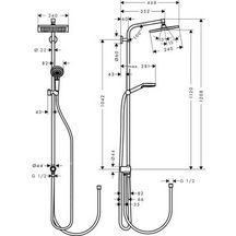 Showerpipe Crometta E 240 1 jet Reno EcoSmart Réf. 27289000