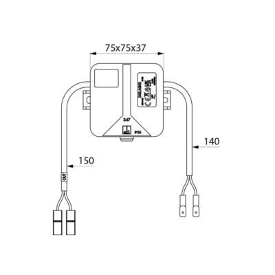 Boîtier électronique 12v urinoir et douche réf. 487449