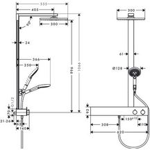 Colonne de douche SHOWERPIPE RAINDANCE E 300 1jet 600 ST réf. 27363000