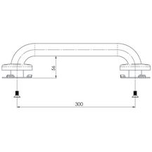 Barres d'appui inox recouvert d'époxy AKW INTERNATIONAL 300 mm blanc réf. 01240WH-LS