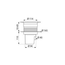 Siphon à hauteur réglable pour sol souple ou en vinyle, grille inox diamètre 115, platine/grille Réf : 683002