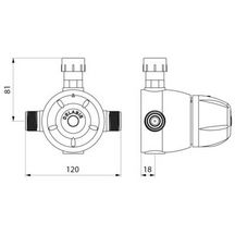 Mitigeur thermostatique collectif Premix T2 débit 55 litres par minute mâle 20 x 27 : réf. 731200