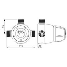 Mitigeur thermostatique collectif Premix T3 débit 90 litres par minute mâle 26 x 34 L 144 H 95 P23 : réf. 731300