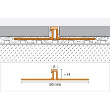 Joint de fractionnement gris Schlüter- DILEX-BWS PVC/CPE souple H. 10 mm x L. 2,5 m