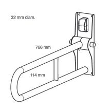 Barre d'appui rabattable double AKW INTERNATIONAL blanc réf. 01810WH-LS