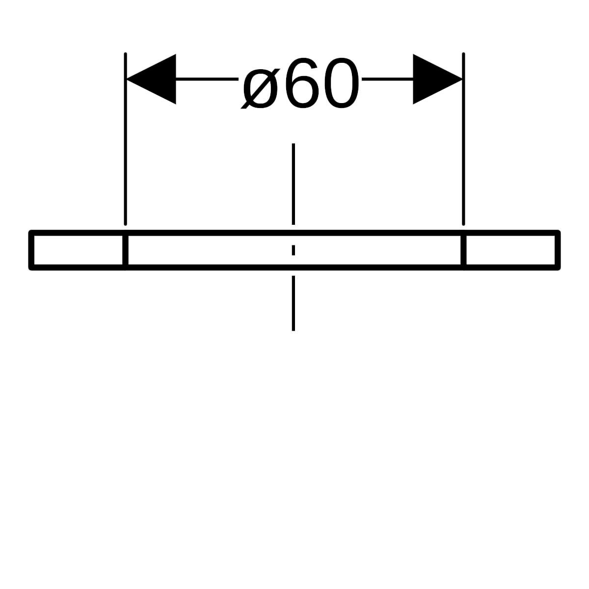 Joint d'étanchéité plat Geberit diamètre 60mm EPDM