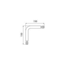 Coude avec embout de montage 150 x 150 mm, pour 2 tubes D 20 réf. 2393