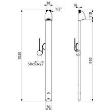 Panneau de douche électronique alim haute M1/2'', 230/6V réf: 714900