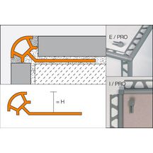 Profilé Rondec PVC colore blanc brillant 12,5x250cm Schlüter PRO125BW