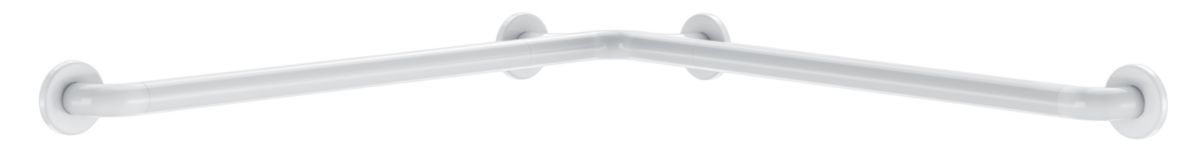 Poignée coudée pour siège douche D 32 750 x 750 mm nylon blanc réf. 5121N