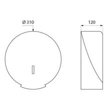 Distributeur MM de papier WC ABS blanc avec serrure réf. 2909