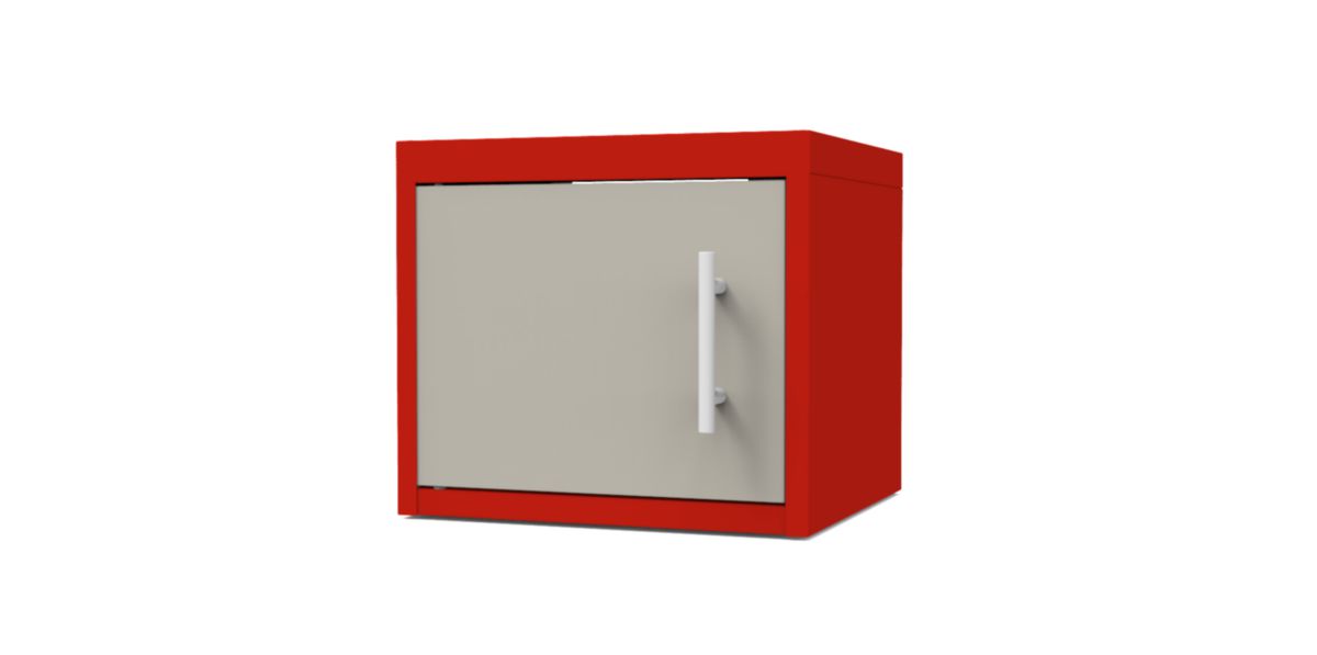 Porte pour meuble haut CLIPMETAL COLOR de 60 cm, Coloris Soie