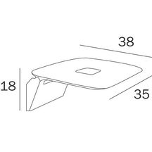 Siège relevable blanc, TUV, 1.600 N 160 Kg anti bactérien réf. AV036BWZ