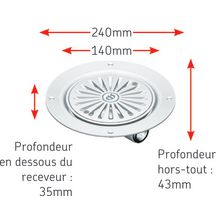 Bonde de vidage à pompe PGTF pour recevur Tuff Form 150x160x43mm réf. 25101