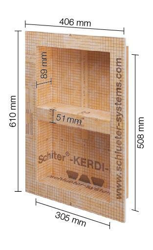 Kerdi-board-N niche 305 x 508 mm Réf.KB12N305508A1