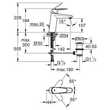 Mitigeur monocommande Lavabo Taille M Eurodisc Cosmopolitan Chromé 23448002