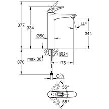 Mitigeur monocommande Lavabo Taille XL Eurostyle Chromé 23570003