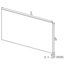 Crédence frontale FAZH L120  cm inox 18/10