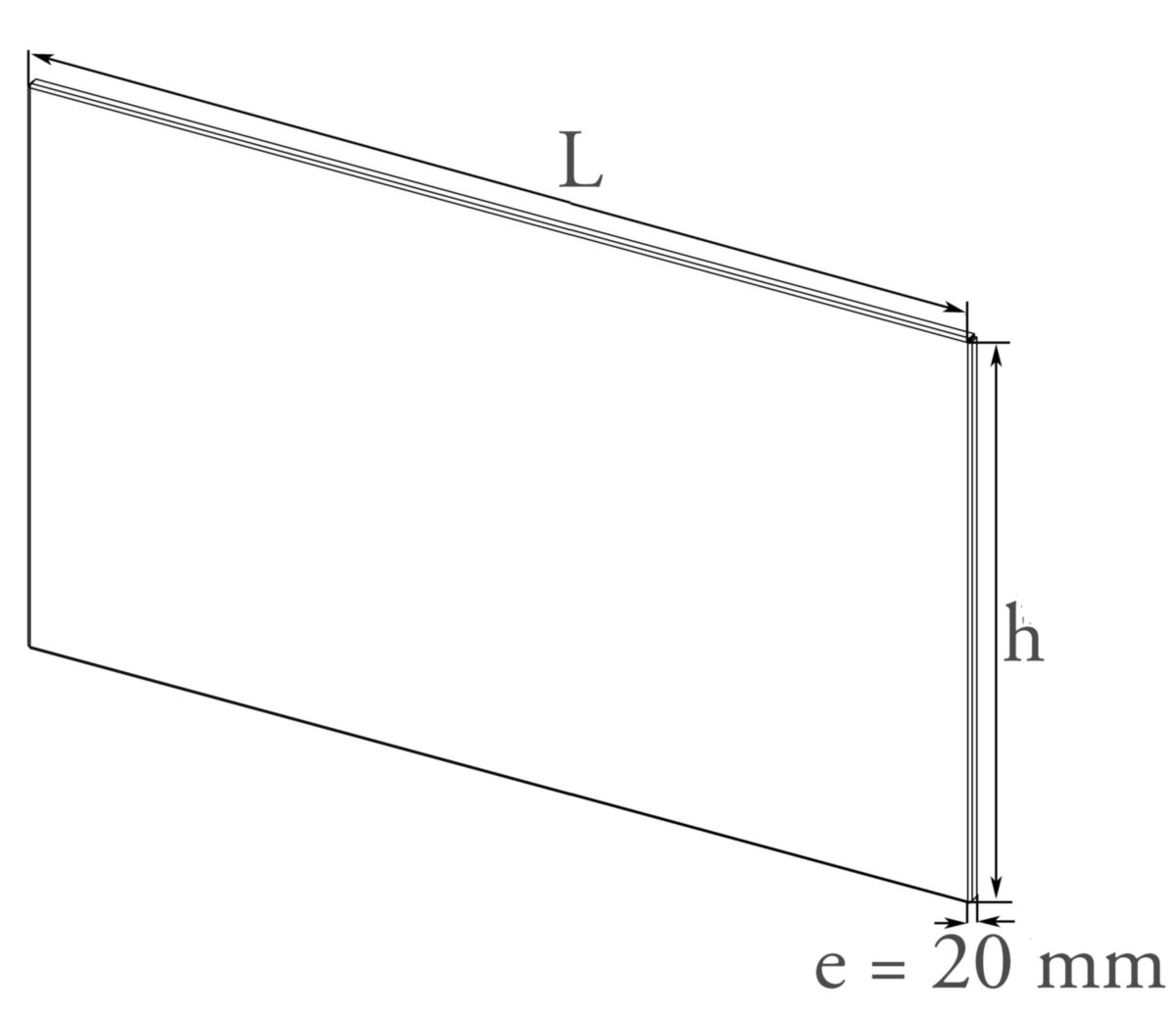 Crédence frontale FAZH L120  cm inox 18/10