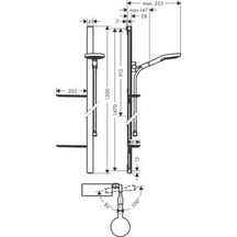 Set de douche HG Raindance Select S 120/Unica'E 1.50 m réf. 27646000