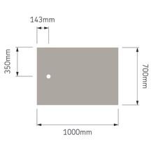 Receveur de douche simple BRADDAN, extra-plat, à poser ou à encastrer, 100 x 70 cm, blanc Réf. 16000