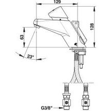 Mitigeur temporisé lavabo, monotrou PRESTOMIX 2020 diamètre : 15 x 21 réf. 20500