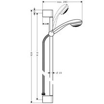 Set CROMETTA 85 1 jet / UNICA'CROMETTA 0,90 m, chromé réf. 27729000