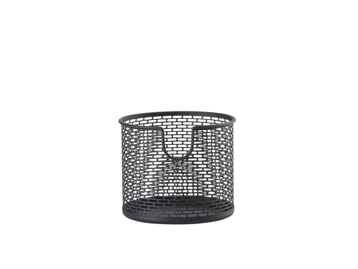 Panier métal rond D 12 x 10 cm Noir Réf. 10572