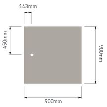 Receveur de douche simple BRADDAN, extra-plat, à poser ou à encastrer, 100 x 100 cm, blanc Réf. 16071