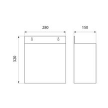 Corbeille rectangulaire inox murale ou à poser réf. 460