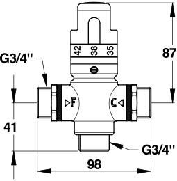 Régulateur thermostatique de sécurité ( B ) réf. 29003