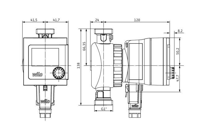 Circulateur domestique bouclage eau chaude sanitaire Star-Z NOVA T (ROW) à rotor noyé avec raccord fileté Réf. 4222650