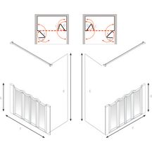 Paroi de douche en niche réversible option N 1420 x 750 mm Réf. 92113N