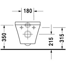 Pack cuvette suspendue DURASTYLE DURAFIX, frein de chute avec abattant et amortisseur de fermeture inclus Réf. 45520900A1