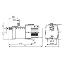 Pompes centrifuges HiMulti 3 6m3/h 0,8kW monophasé (230 V, 50 Hz)Ref.4189526