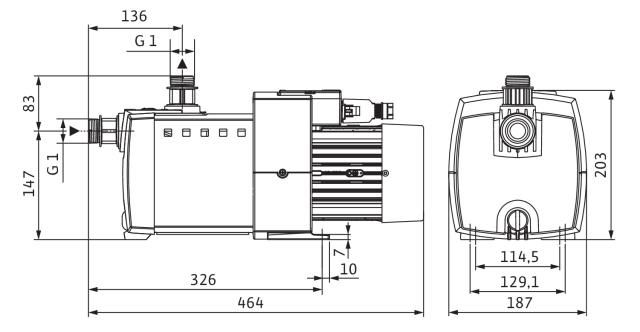 Pompes centrifuges HiMulti 3 6m3/h 0,8kW monophasé (230 V, 50 Hz)Ref.4189526