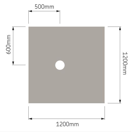 Support pour sol de douche à l'italienne Tuff Form 1200 x 120022 mm Réf. 21018