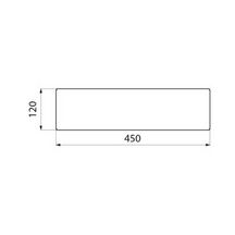 Tablette murale tout inox 450 x 120 mm réf. 551